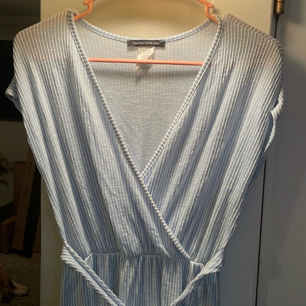 Baby Blue Short Sleeve Dress, Size S